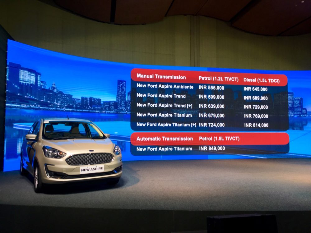 Ford Aspire facelift launched (1)