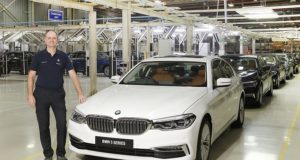 Mr. Thomas Dose, MD, BMW Plant Chennai with the BS VI diesel BMW 5 Series AutoIndica